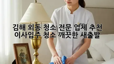 김해 외동 청소 전문 업체 추천: 이사/입주 청소, 깨끗한 새출발!