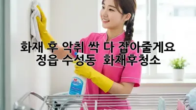 🚨 화재 후 악취, 싹 다 잡아줄게요! (정읍 수성동) 🔥 #화재후청소
