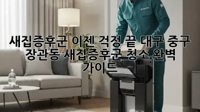 새집증후군, 이젠 걱정 끝! 대구 중구 장관동 새집증후군 청소 완벽 가이드
